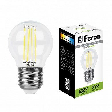 Светодиодная лампа Feron E27 7W 4000K 25877