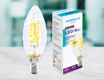 Светодиодная лампа Ambrella E14 6W 6400K 202126